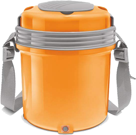 Orange Insulated Tiffin Boxwith Strap