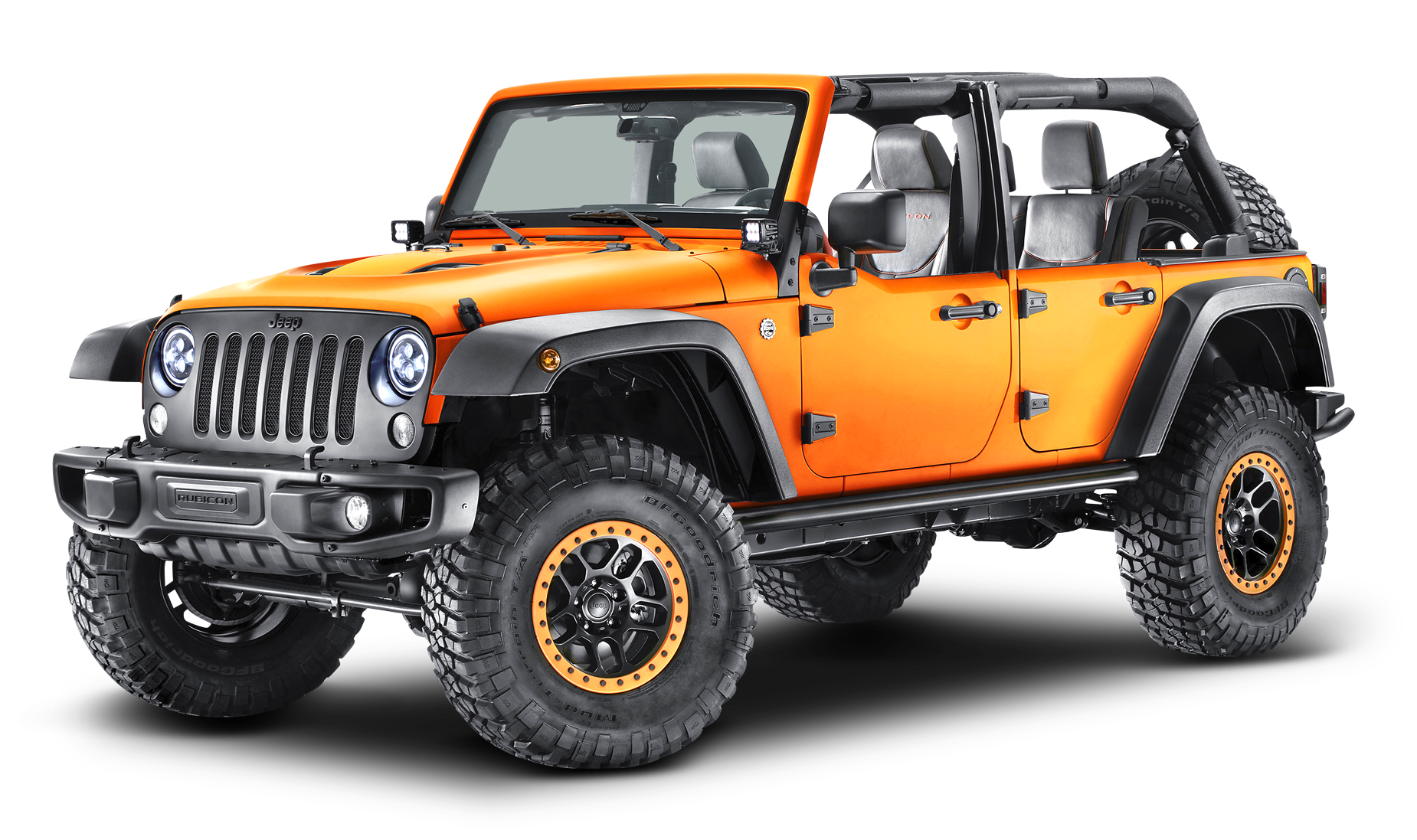 Orange Jeep Wrangler Offroad Vehicle