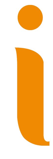 Orange Letter I Graphic