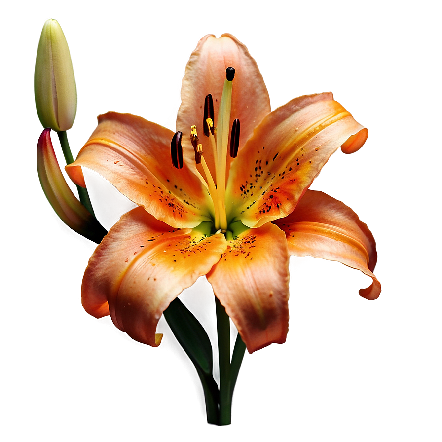 Orange Lily Elegance Png Nts