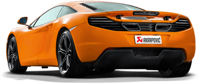 Orange Mc Laren Sports Car Rear View