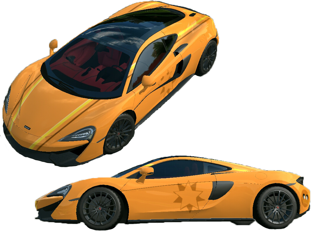 Orange Mc Laren Sports Car Render