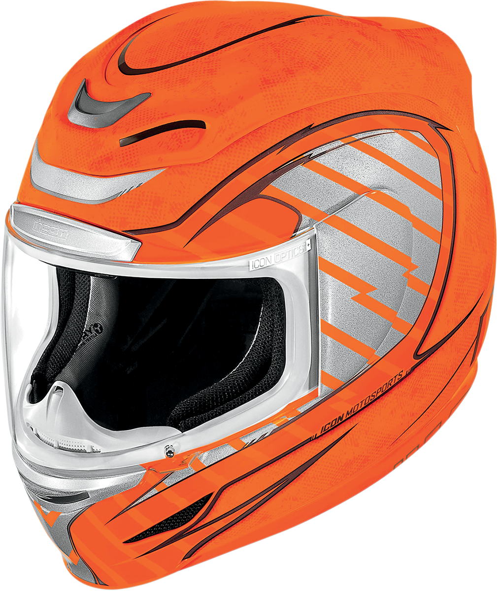 Orange Motorcycle Helmet Icon Brand