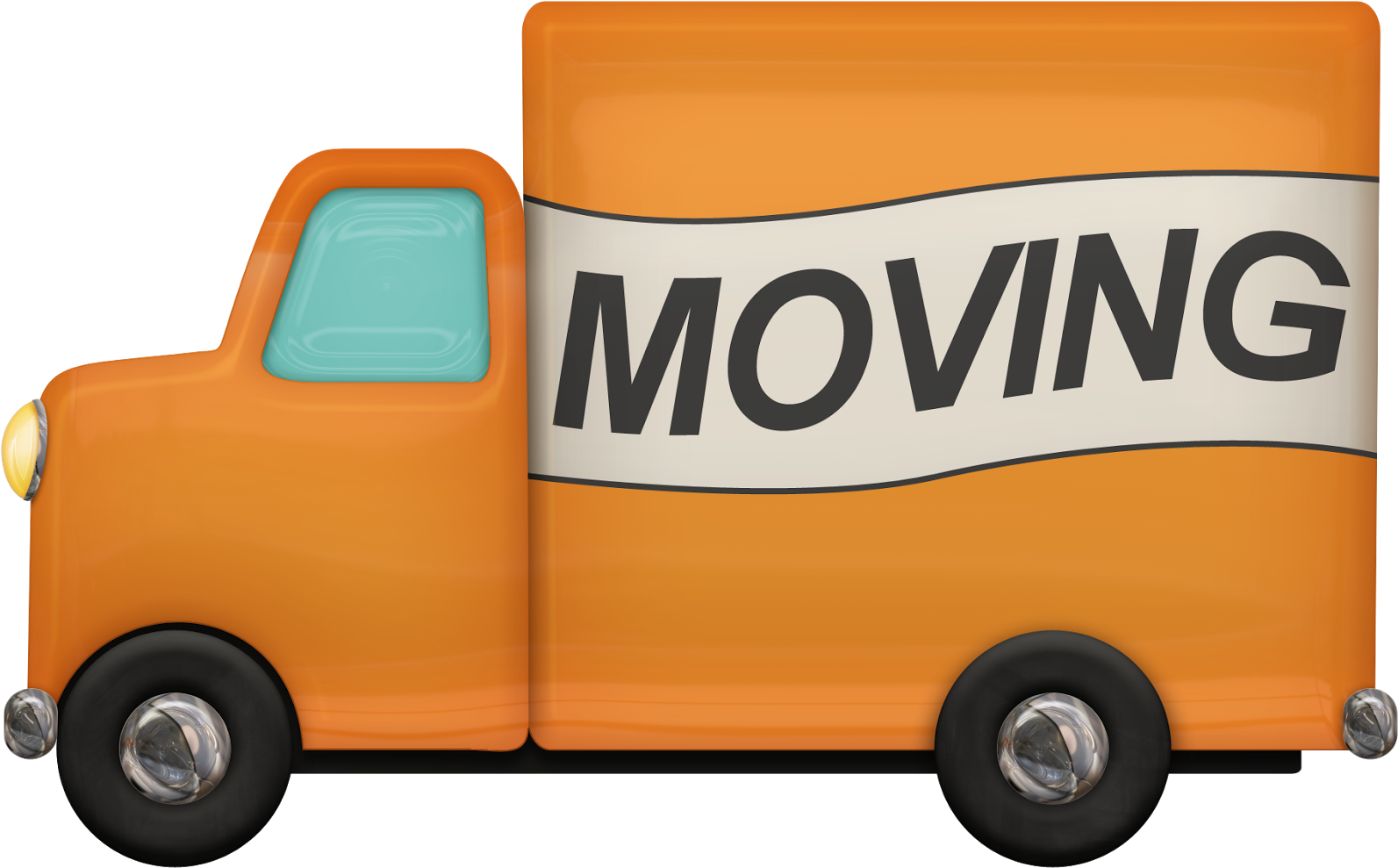 Orange Moving Truck Illustration