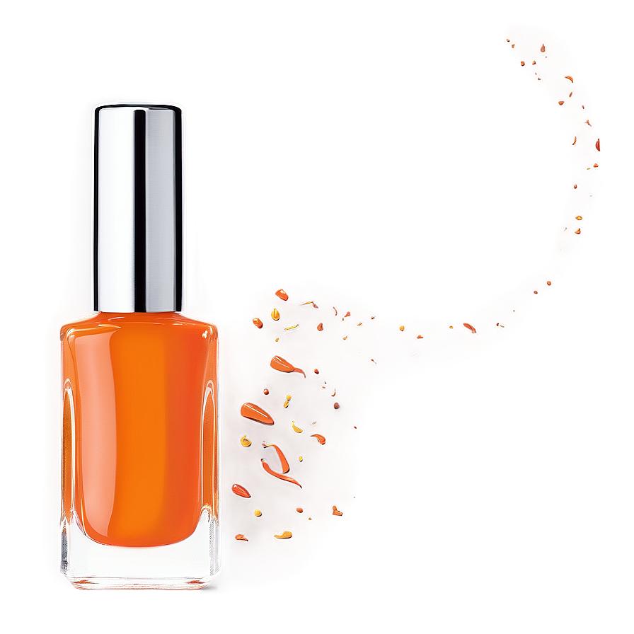 Orange Nail Polish Bottle Png 06292024