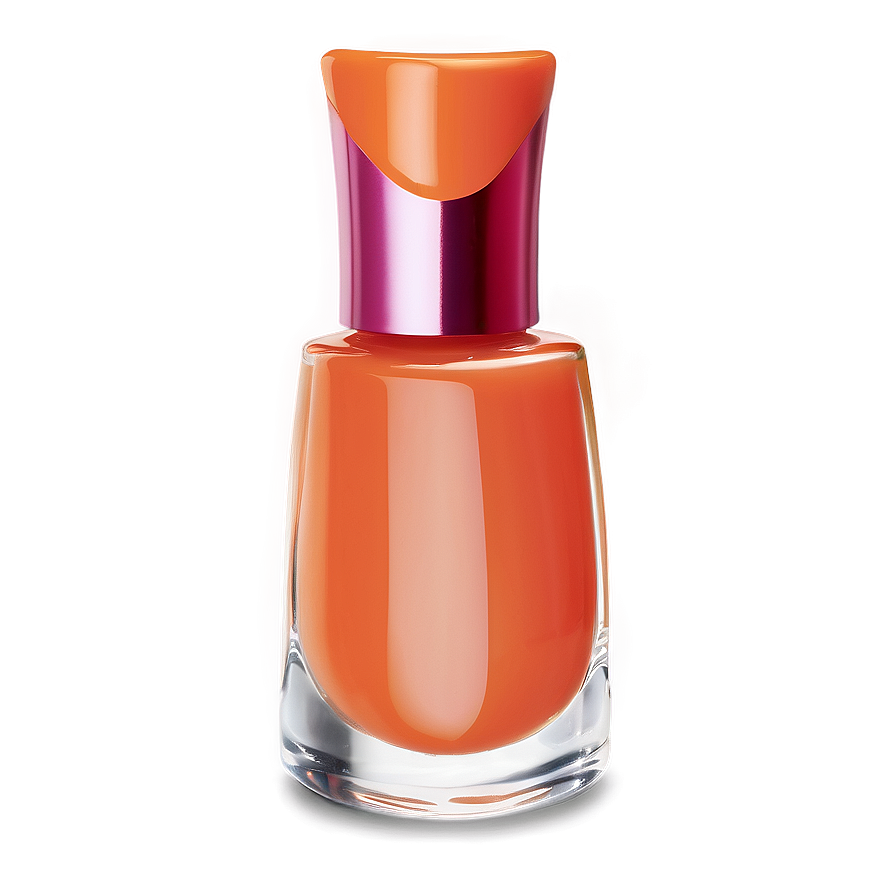 Orange Nail Polish Bottle Png 06292024