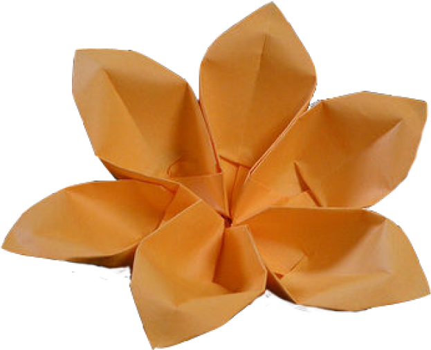 Orange Origami Flower