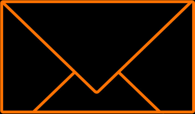 Orange Outline Email Icon