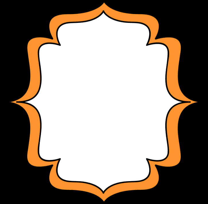 Orange Outlined Decorative Frame