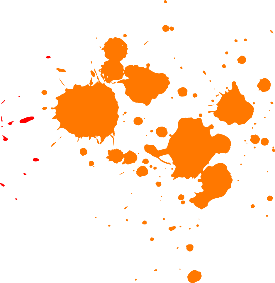 Orange Paint Splatter Graphic