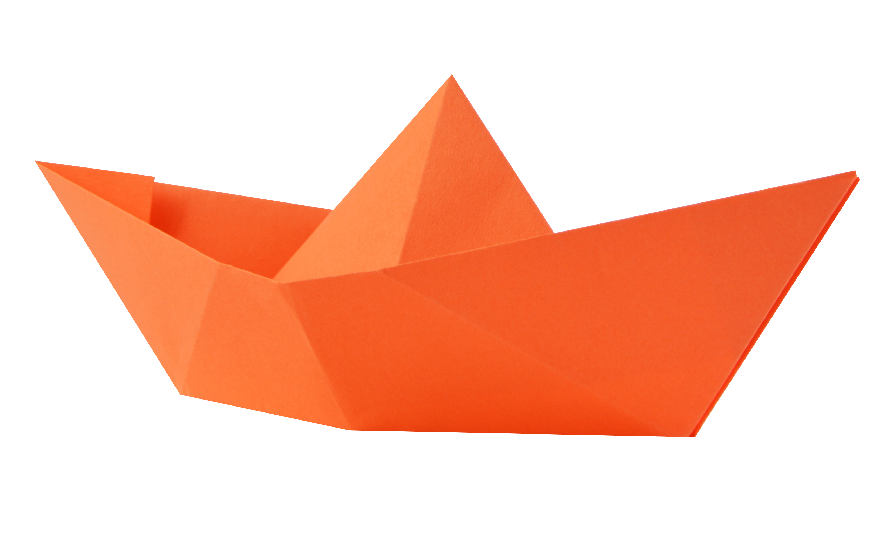 Orange Paper Boat