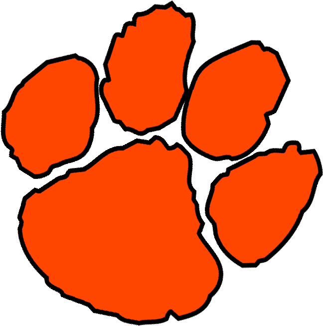 Orange Paw Print Illustration