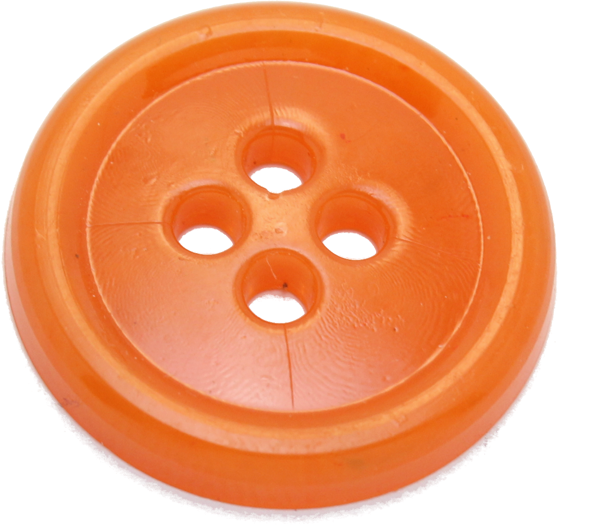 Orange Plastic Clothing Button