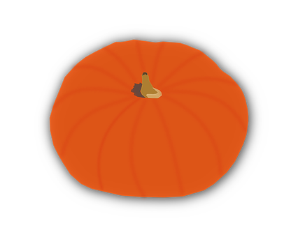 Orange Pumpkin Black Background