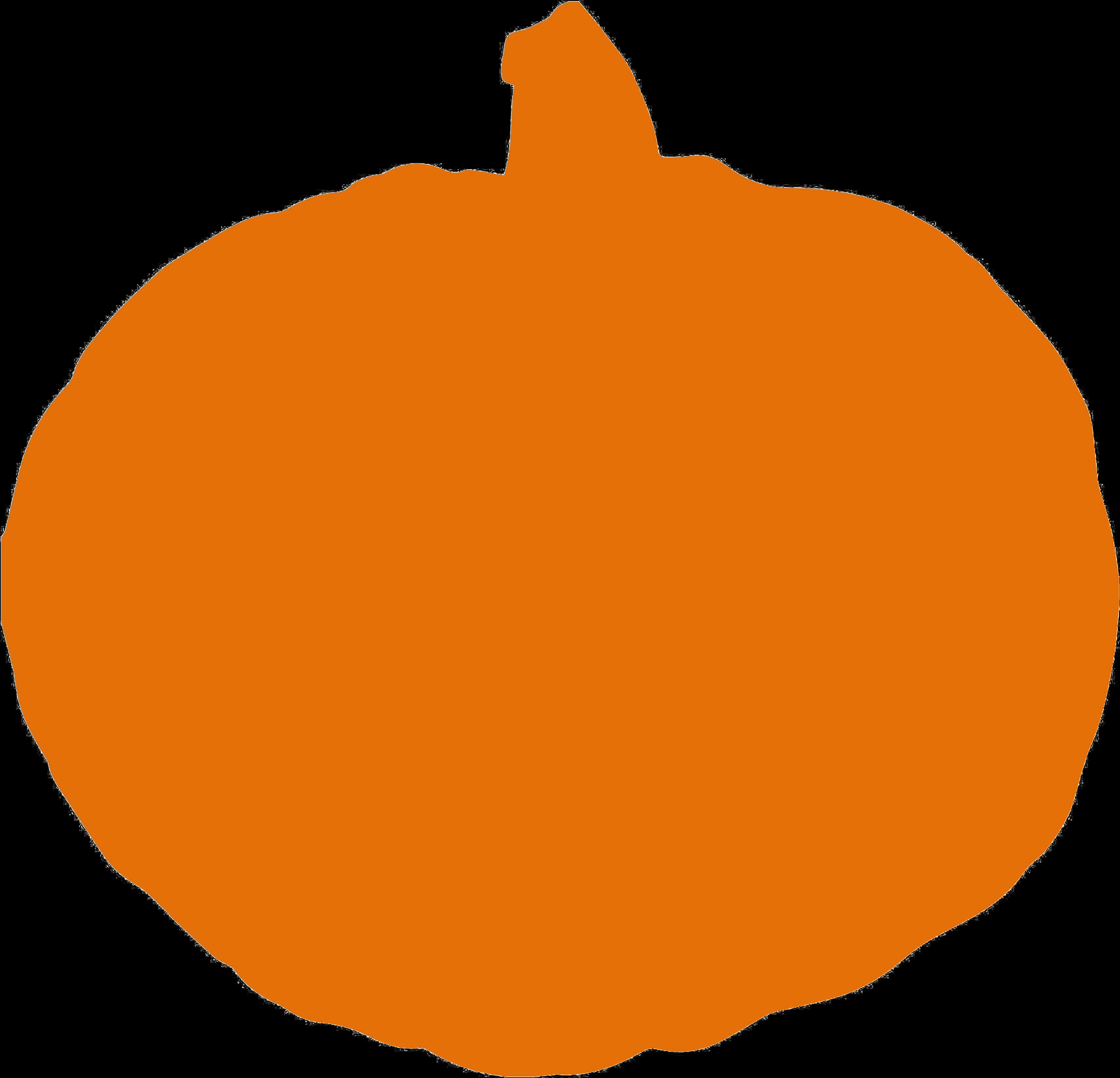 Orange Pumpkin Silhouette