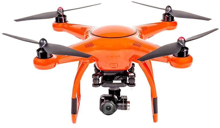 Orange Quadcopter Dronewith Camera