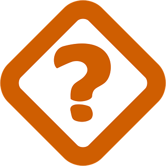 Orange Question Mark Sign