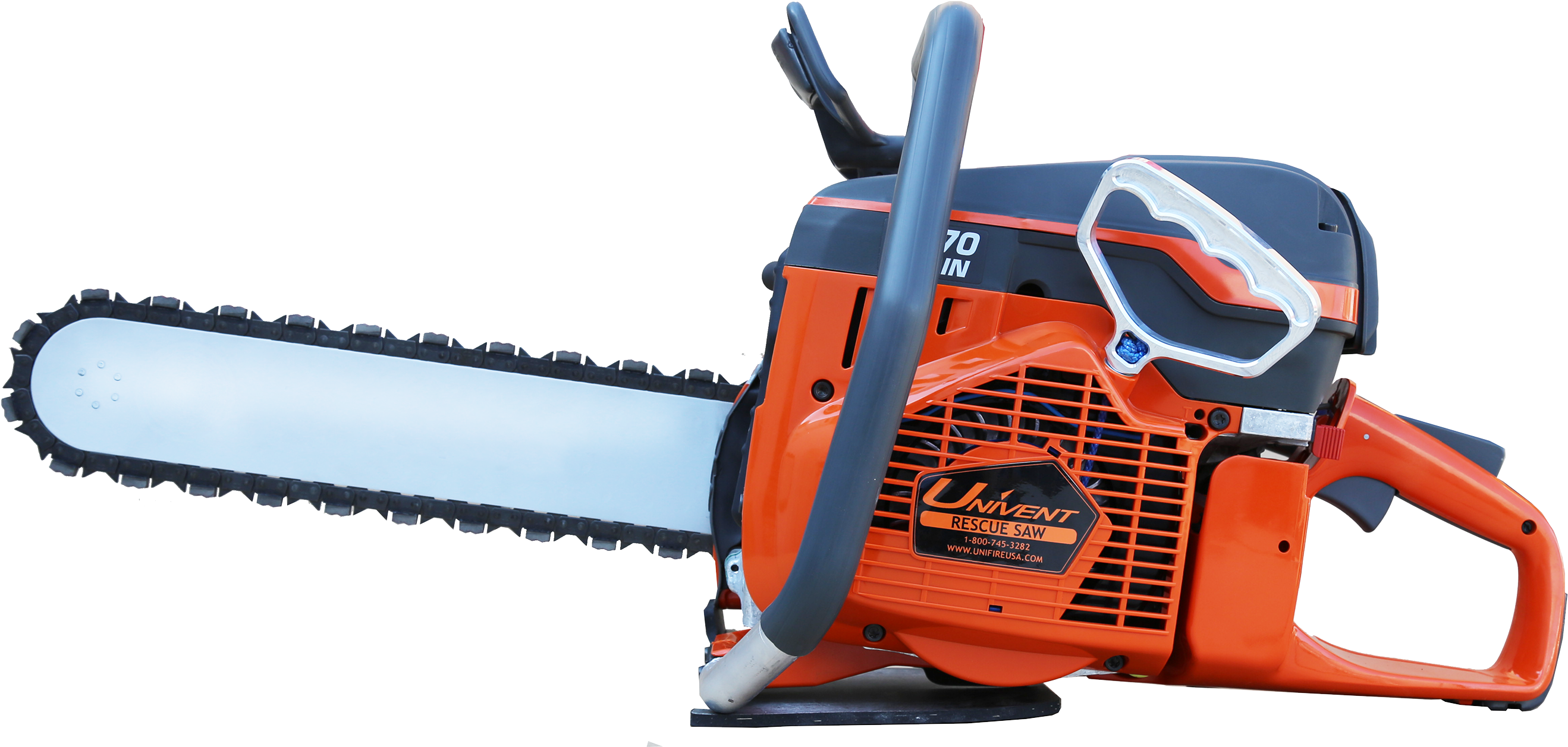 Orange Rescue Chainsaw Isolated