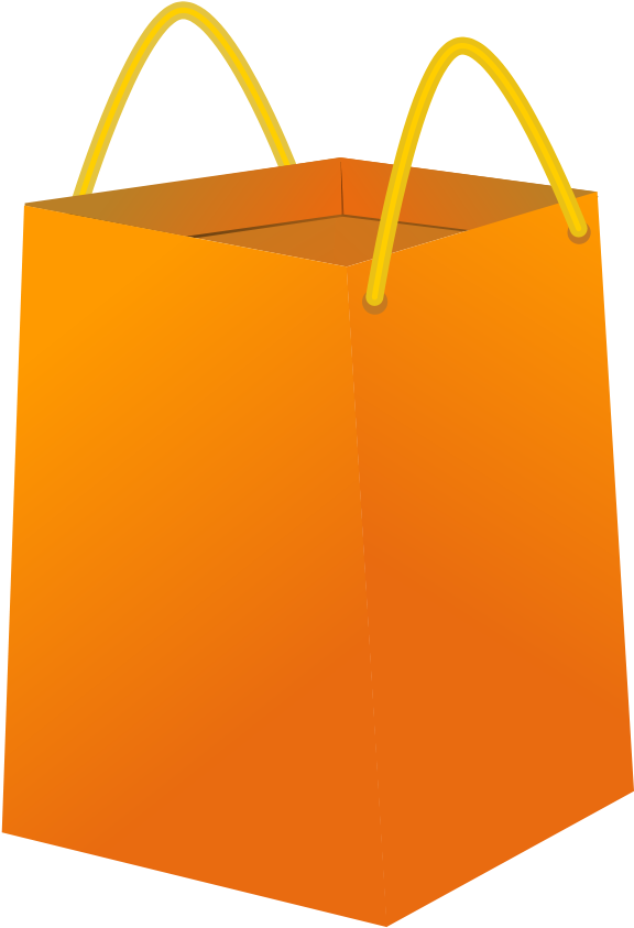 Orange Shopping Bag Graphic