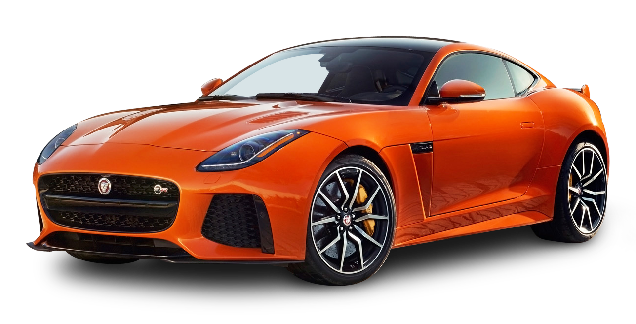 Orange Sports Car Profile View