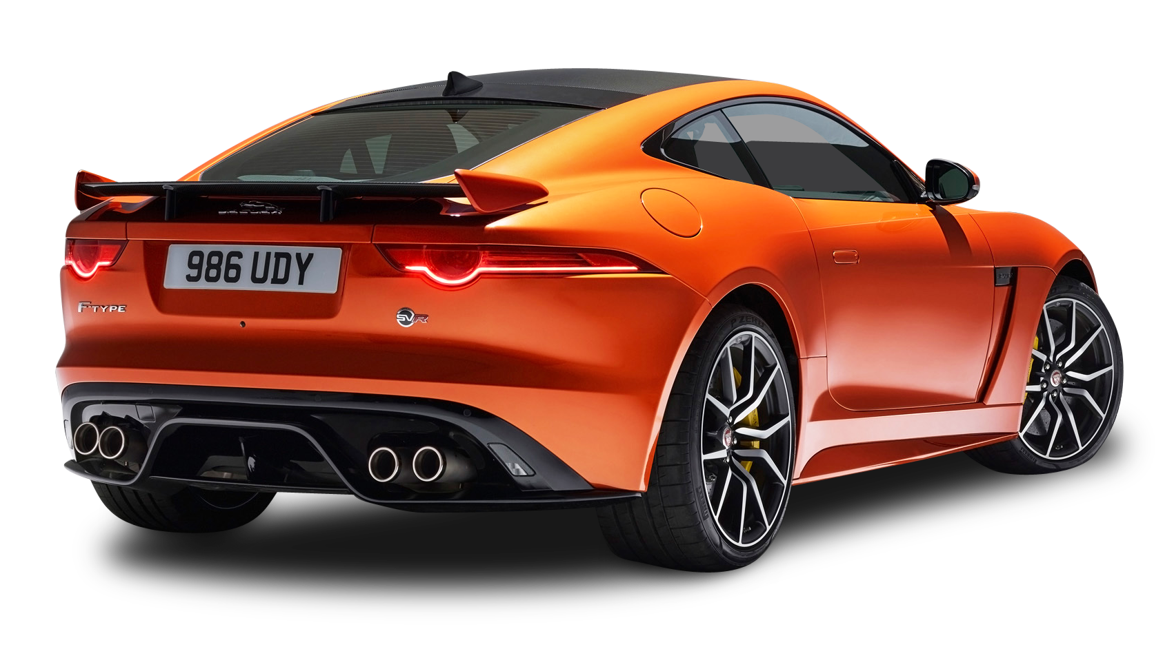 Orange Sports Car Rear View