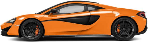 Orange Sports Car Side View