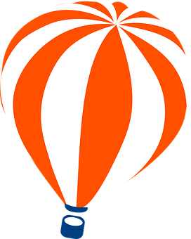 Orange Striped Hot Air Balloon