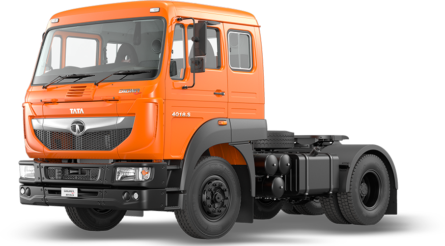 Orange Tata4018 S Truck Profile