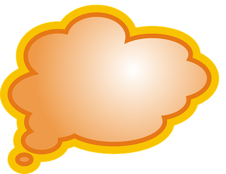 Orange Thought Bubble Clipart