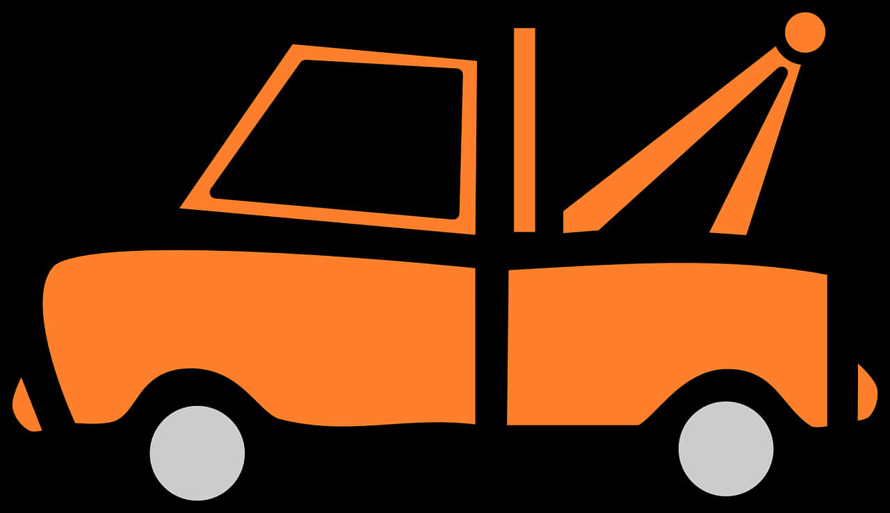 Orange Tow Truck Vector