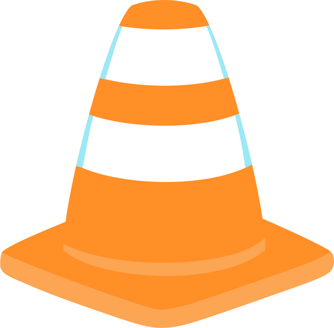 Orange Traffic Cone Vector