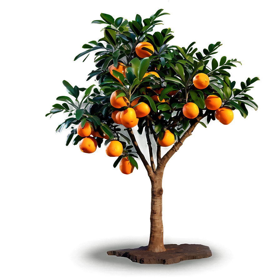 Orange Tree Sunrise Png Qax