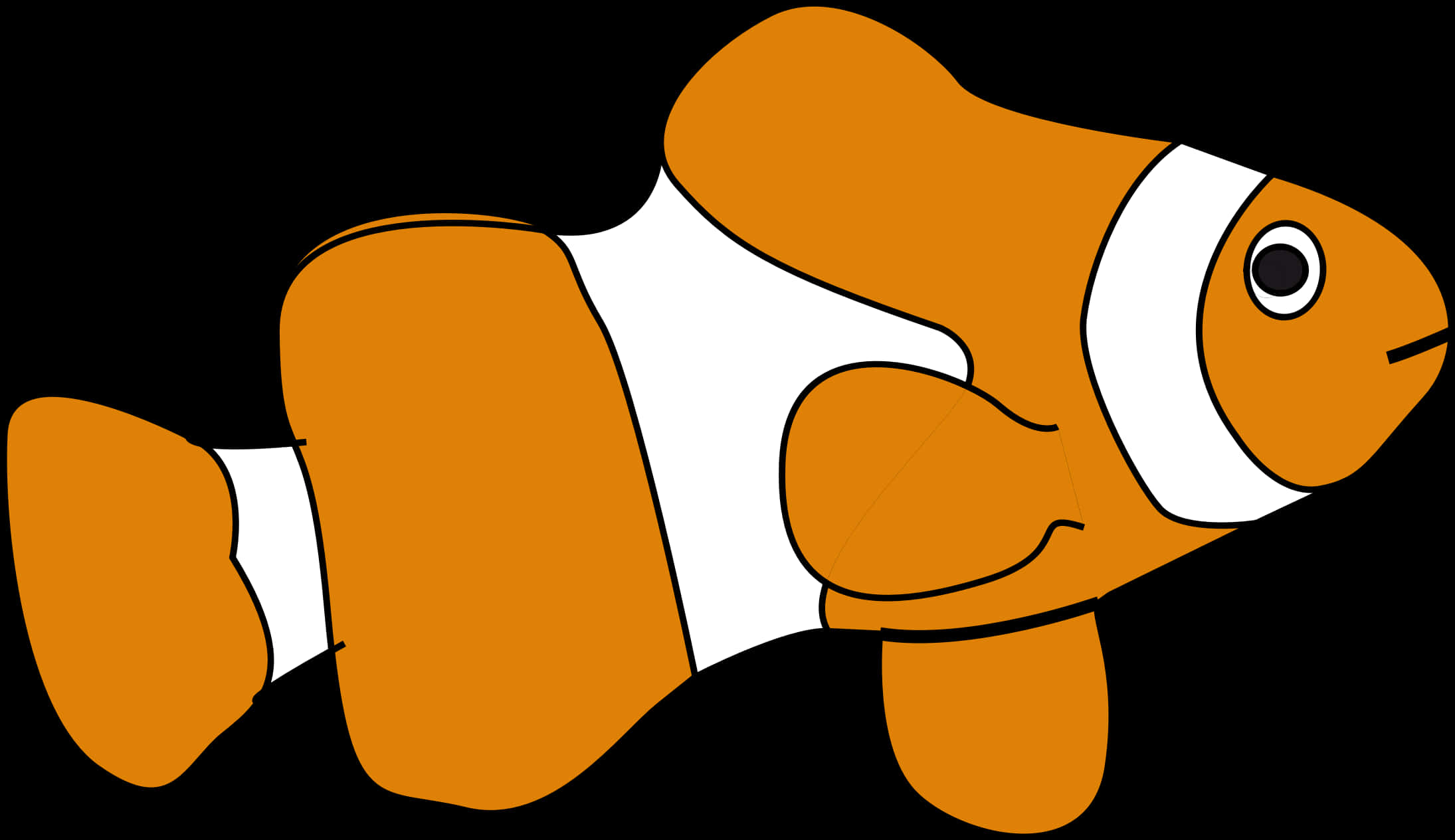 Orangeand White Clownfish Illustration