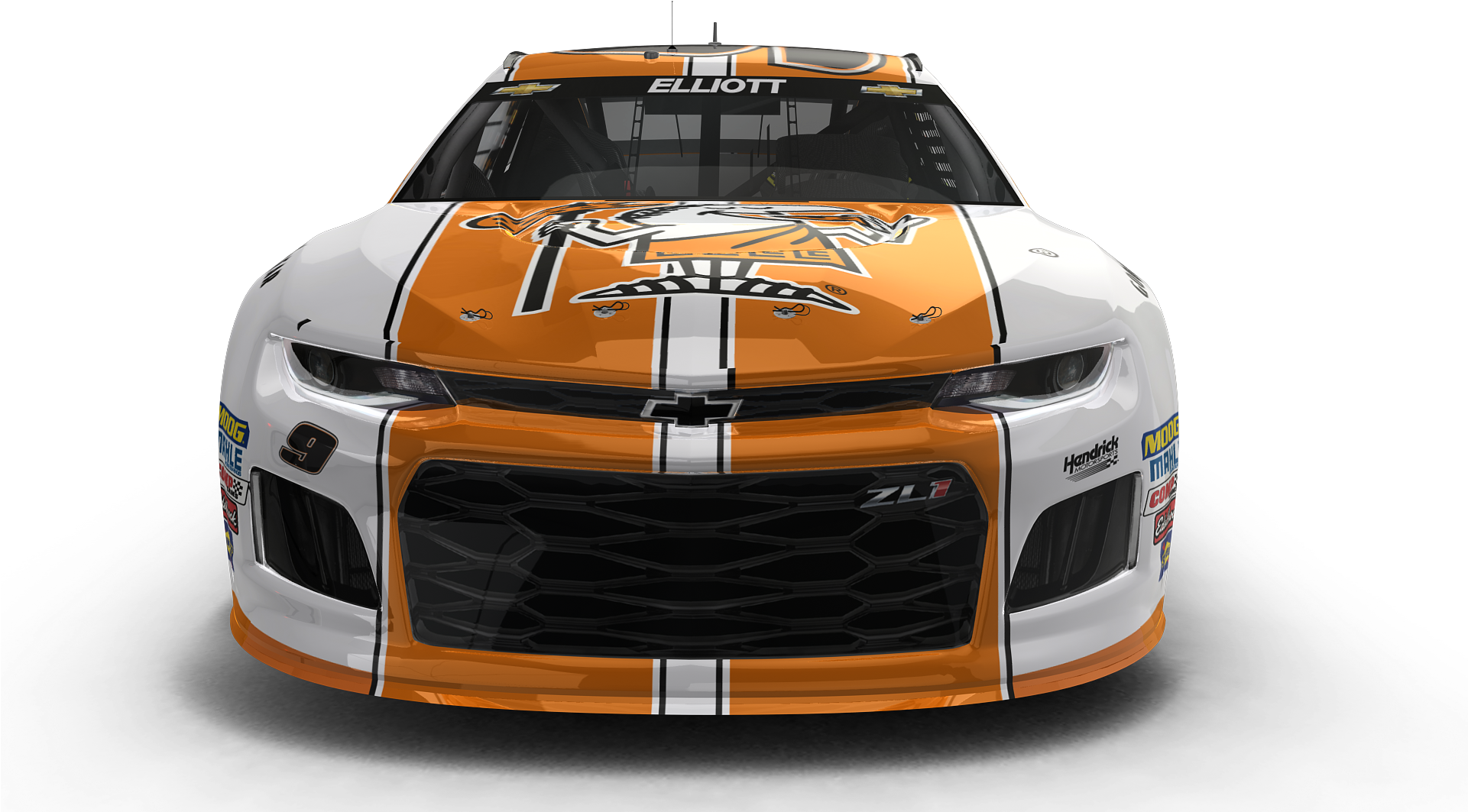 Orangeand White Race Car Elliott