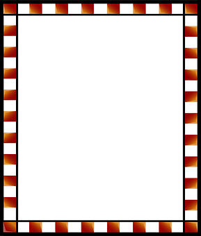 Orangeand White Striped Frame