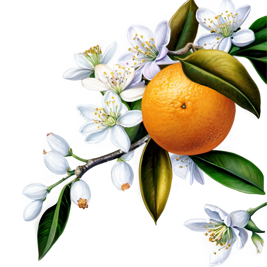 Oranges And Blossoms Png Cpl74