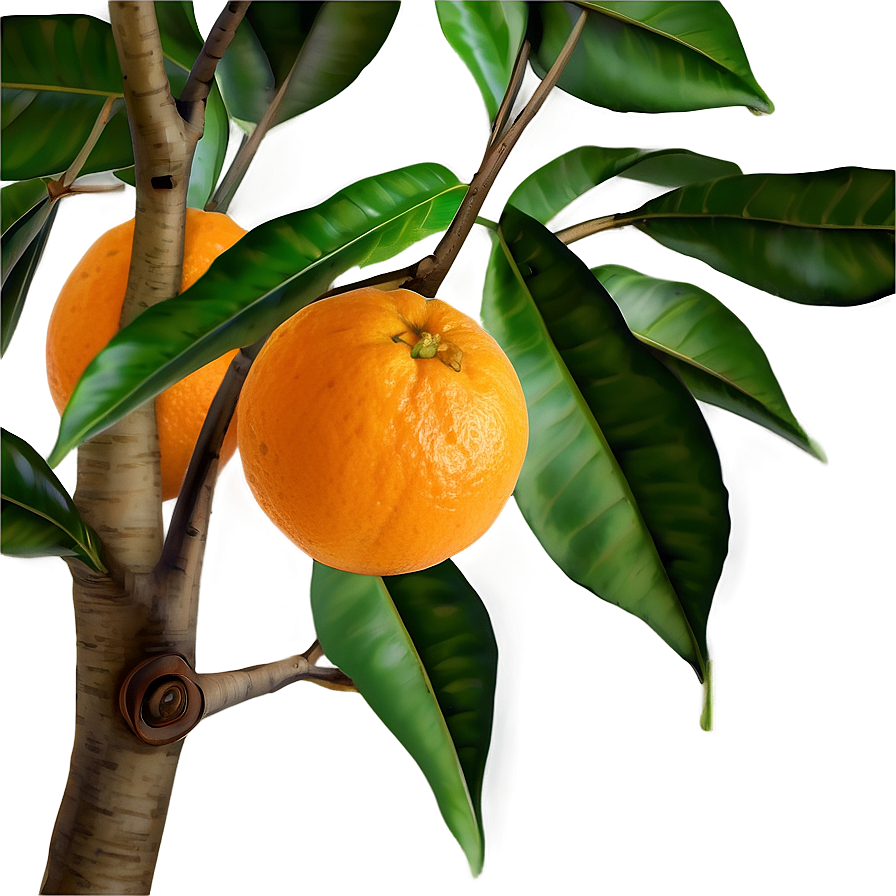 Oranges On Tree Branch Png Fta