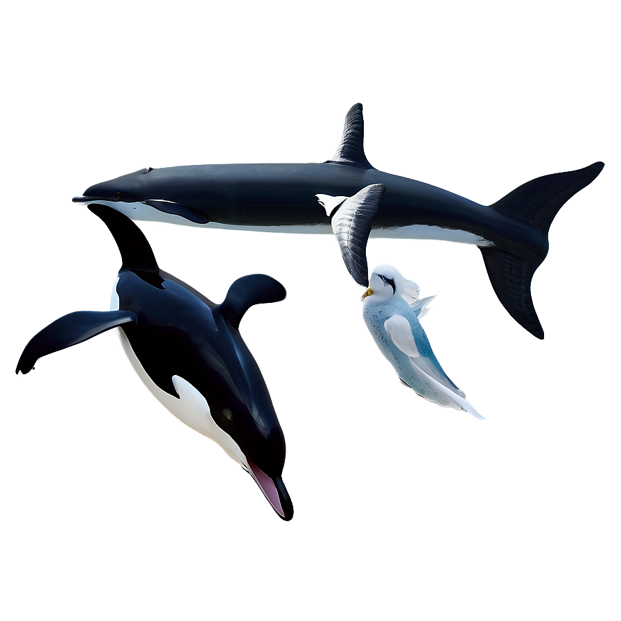 Orca And Seagulls Png Xvq