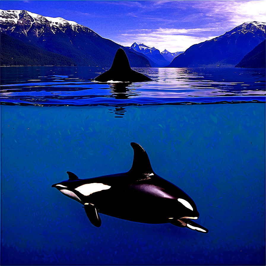 Orca In Fjord Png Jck