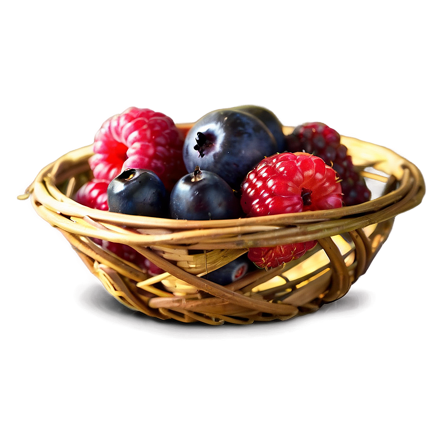 Organic Berries Basket Png Qmj