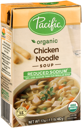 Organic Chicken Noodle Soup Low Sodium Packaging