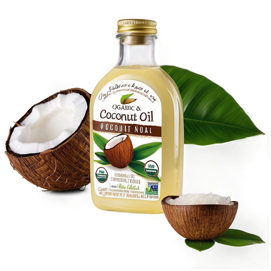 Organic Coconut Oil Bottle Png 15