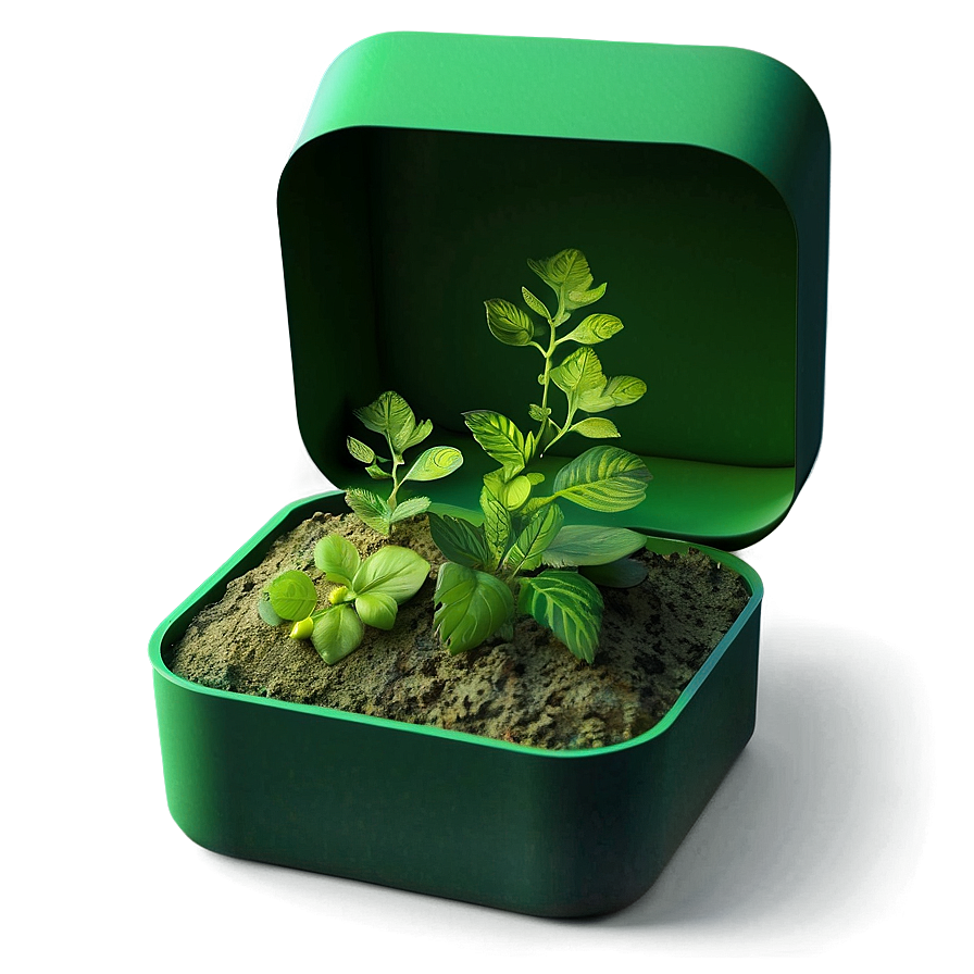 Organic Green Box Concept Png Qym