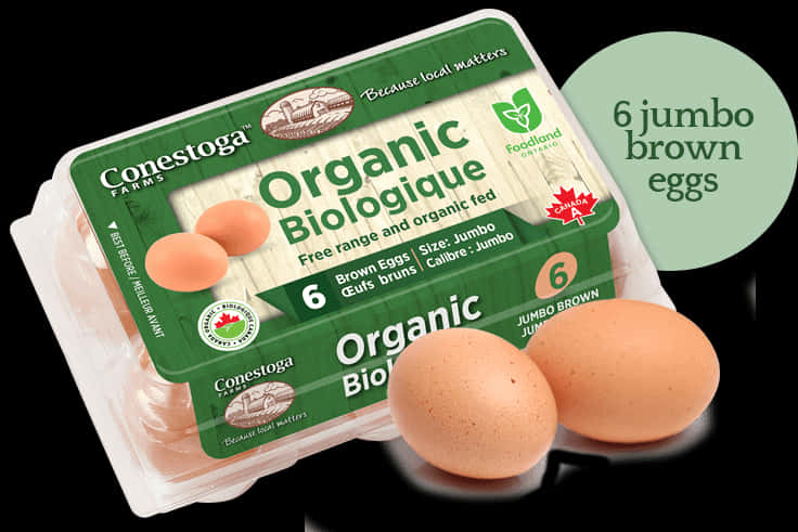 Organic Jumbo Brown Eggs Packaging