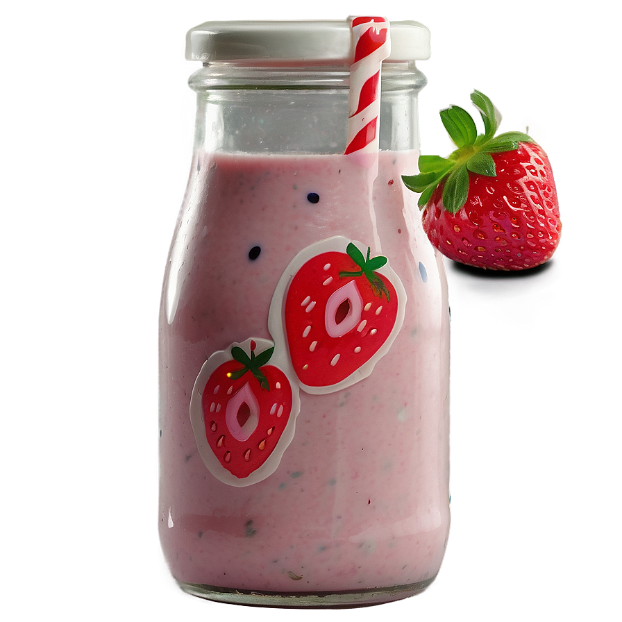 Organic Strawberry Milk Png 78