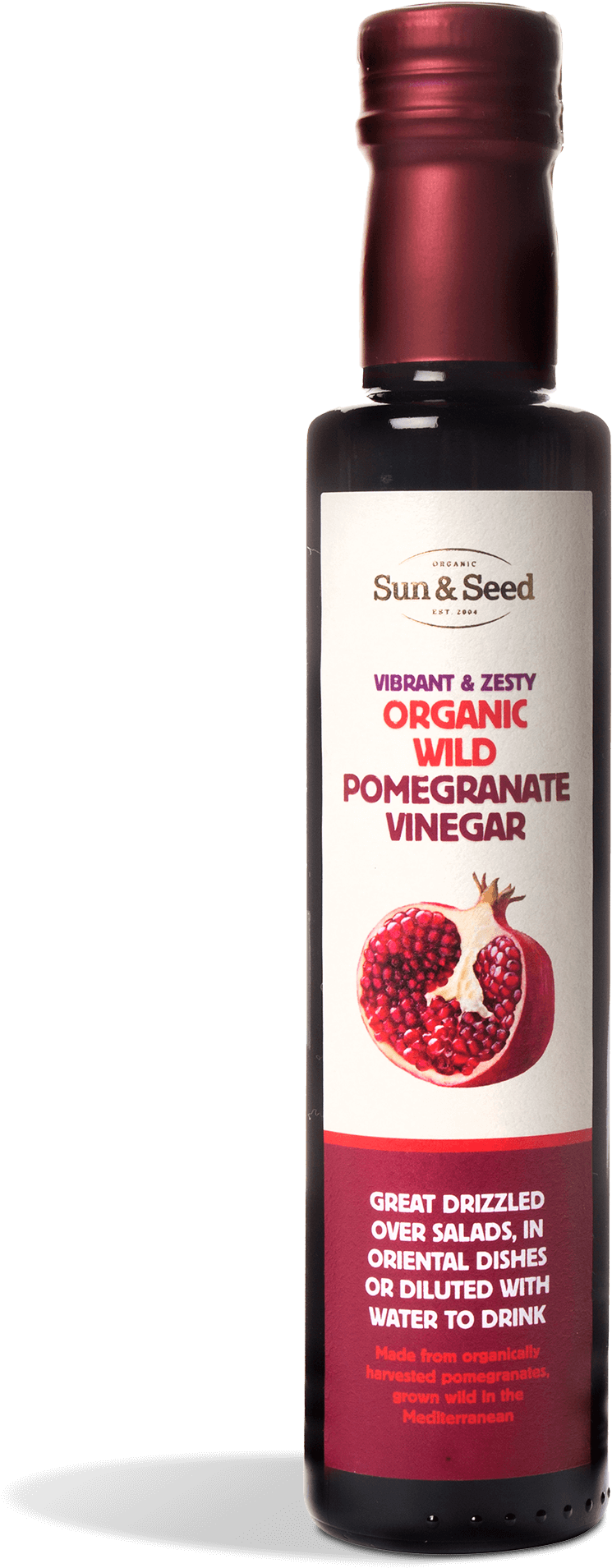 Organic Wild Pomegranate Vinegar Bottle