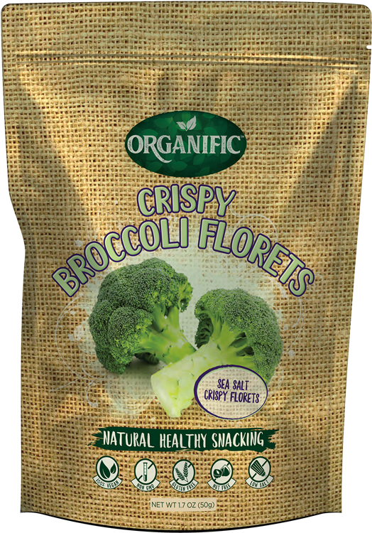 Organific Crispy Broccoli Florets Package