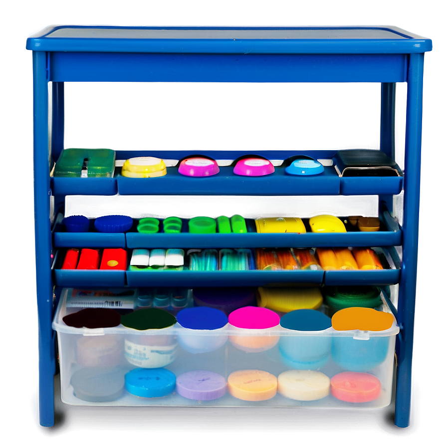 Organized Art Supplies Cabinet Png 19