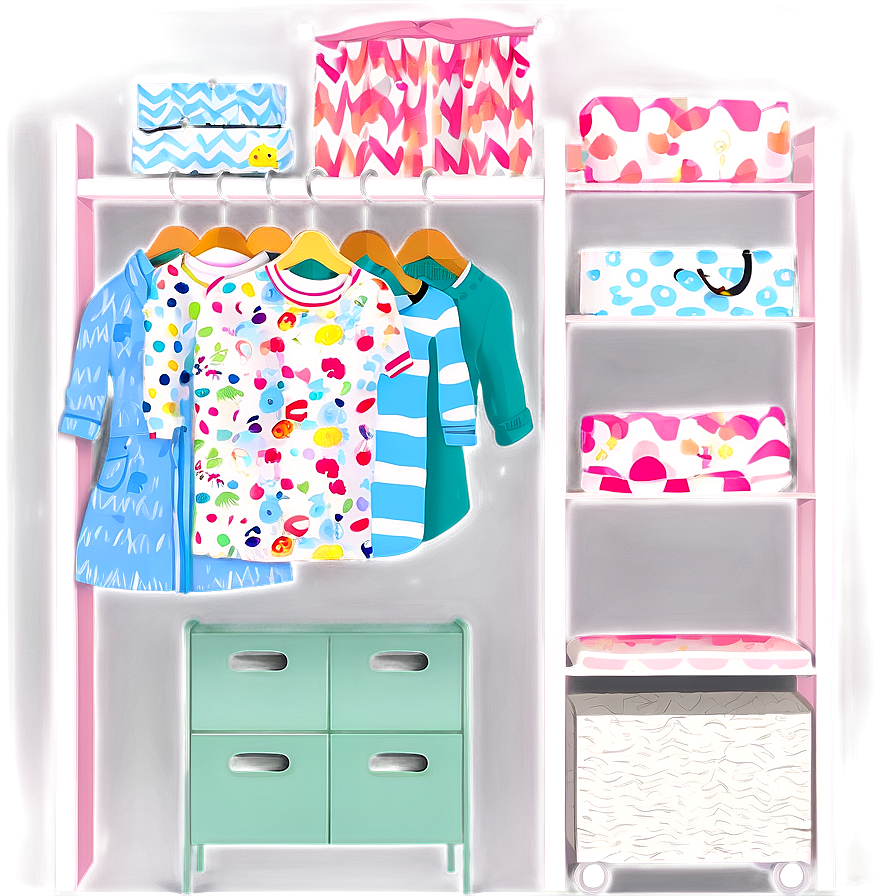 Organized Baby Nursery Closet Png 9