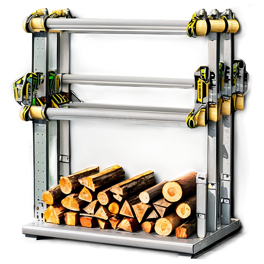 Organized Firewood Storage Rack Png Hpg